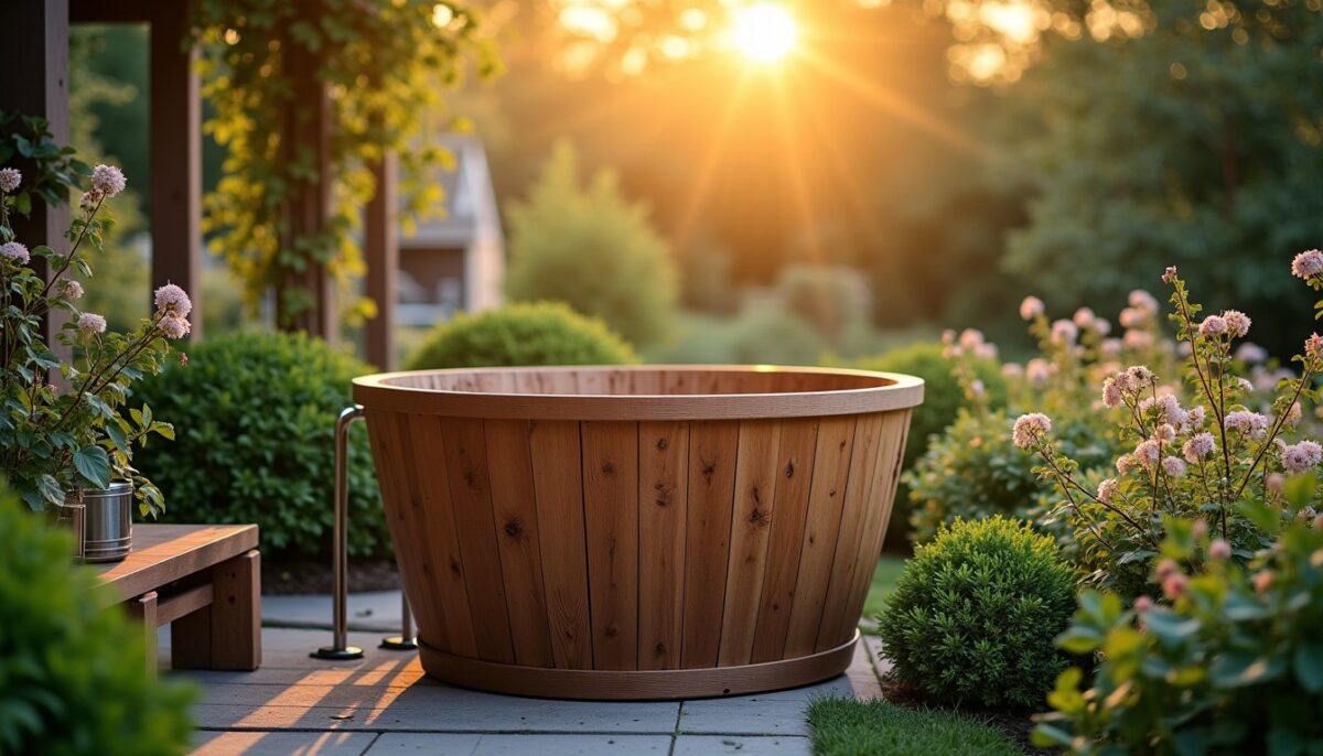 Élégance scandinave au cœur du jardin avec SKADI BAIN NORDIQUE