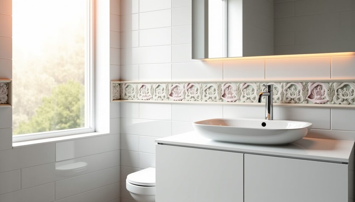 À quelle hauteur poser une frise décorative dans votre salle de bain pour un effet optimal ?