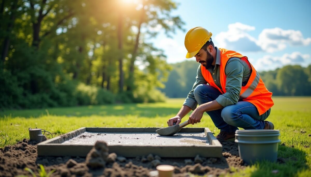 Guide pratique pour construire une dalle de répartition sur une fosse septique