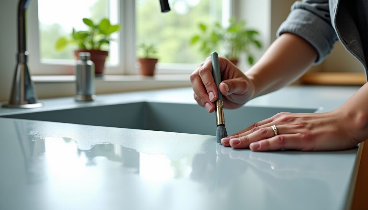 Astuce DIY : Donner une seconde vie à votre évier en résine abîmé grâce à la peinture, sans le changer !